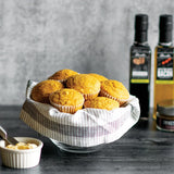 Cornbread Muffins with Whipped Bourbon Butter made with Olivelle Maple-Wood Smoked Bacon Infused Olive Oil and Bourbon Barrel Aged Balsamic