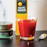 Easy Red Pepper Jam made with Olivelle Pineapple Habanero White Barrel Aged Balsamic and Chili Verde Flake Sea Salt