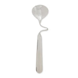 Silver spoon on a white background