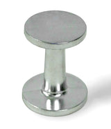 Metallic cylindrical object on a white background