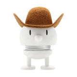 White character with a brown cowboy hat on a white background