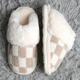 Checkered Cuff Slippers