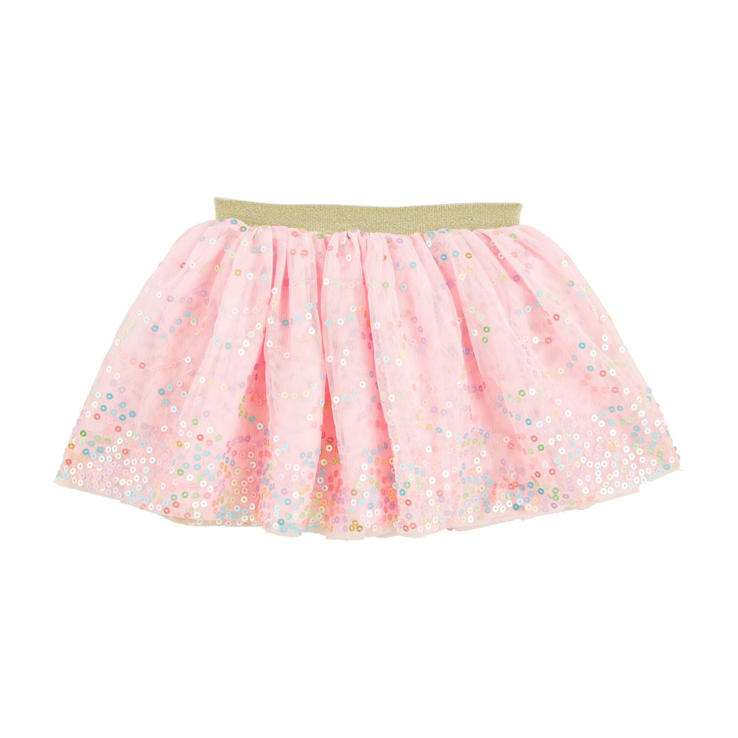 Pink floral skirt on a white background
