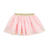 Pink floral skirt on a white background