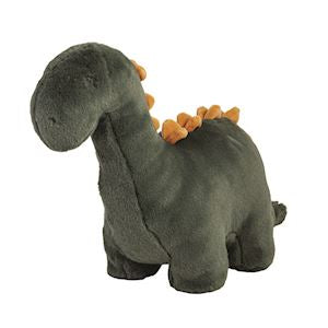 Plush dinosaur toy on a white background