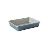 Rectangular baking tray on a white background