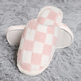 Soft Checkered Slippers
