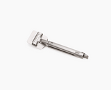 Metallic kitchen tongs  on a white background