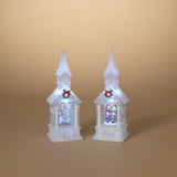 11'' H Lighted Church Water Globe