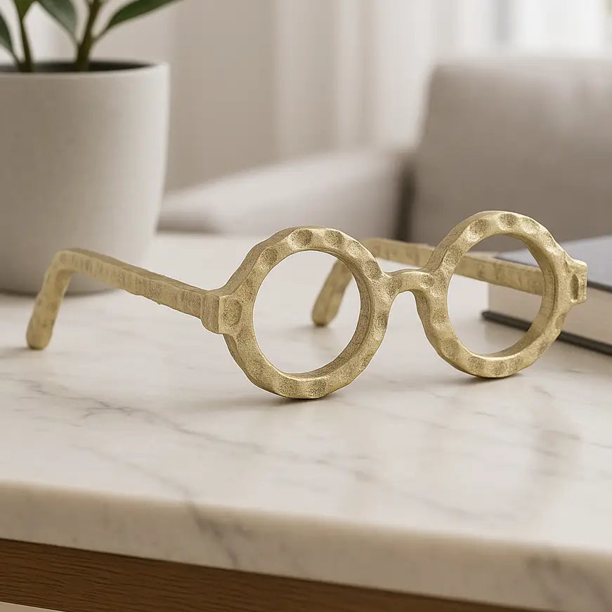 Abstract Gold Glasses Decor