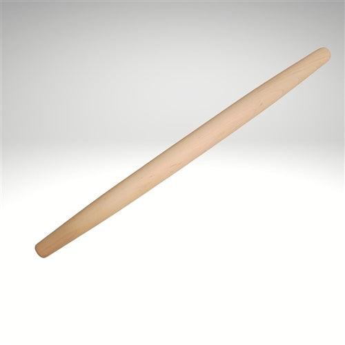 Wooden rolling pin on a white background