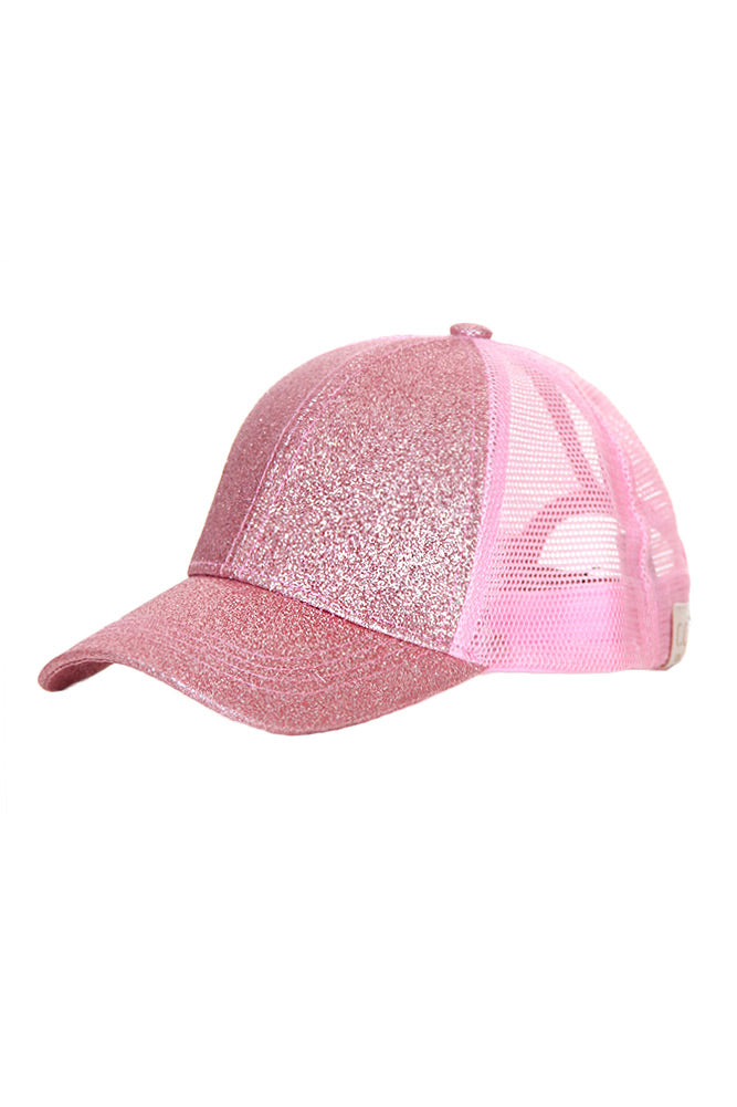 Kids Glitter Pony Tail Hat
