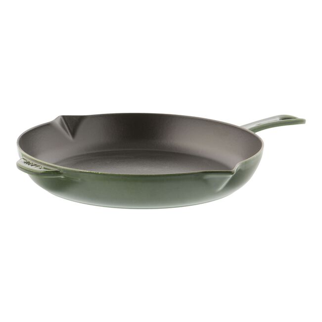 Staub Cast Iron 12-inch, Fry Pan, Basil