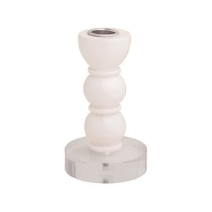 White candle holder on a white background