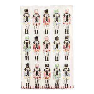 Patterned paper with nutcracker design on a white background