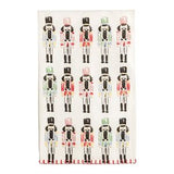 Patterned paper with nutcracker design on a white background