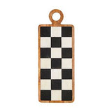CHECKERED WOOD RECT BOARD
