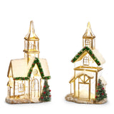 Lighted Gold Church