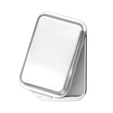 Rectangular metallic object on a white background
