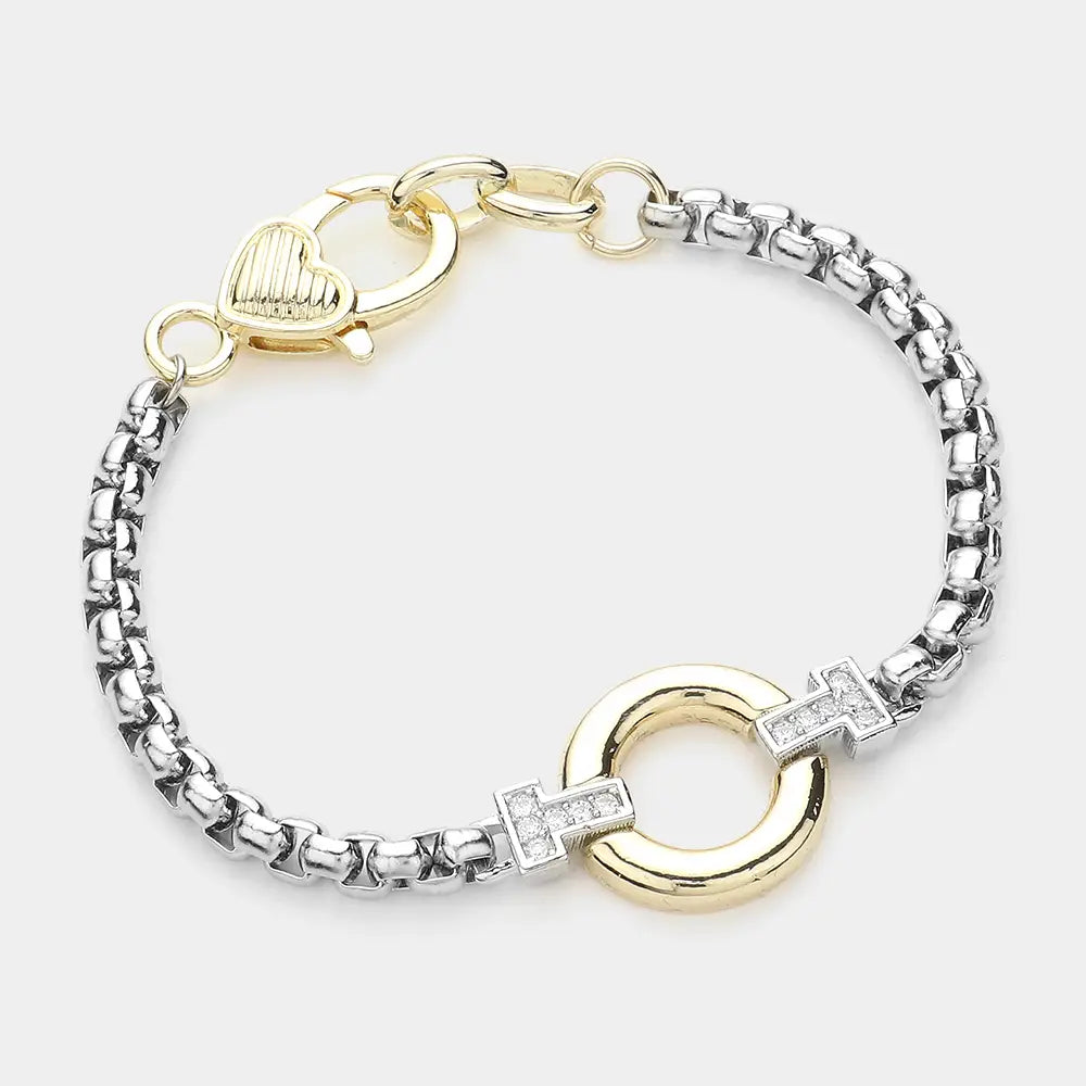 CZ Stone Paved Circle Braclet