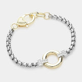 CZ Stone Paved Circle Braclet