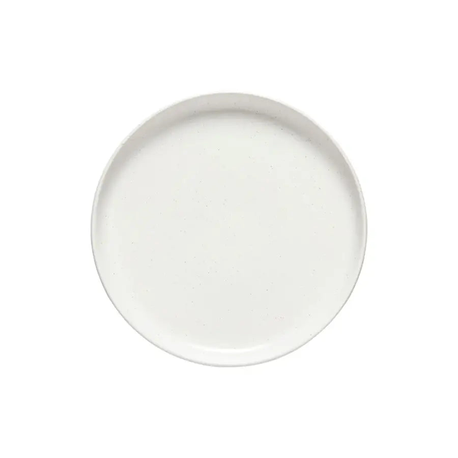 White ceramic plate on a white background