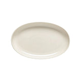 Beige ceramic plate on a white background