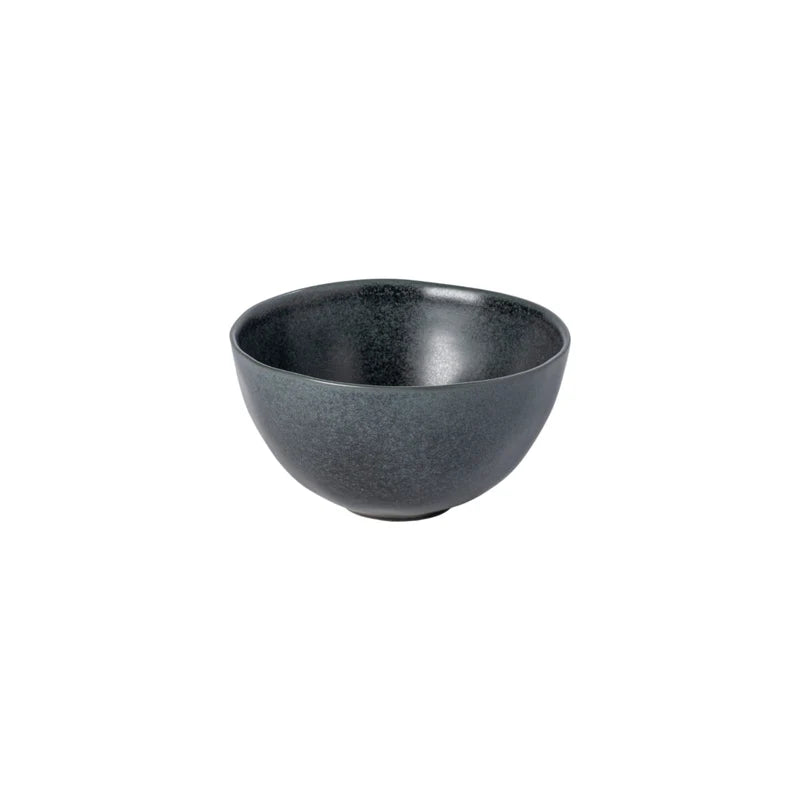 Matt Black ceramic bowl on a white background