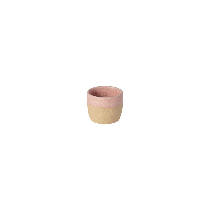 Two-toned ceramic cup on a white background