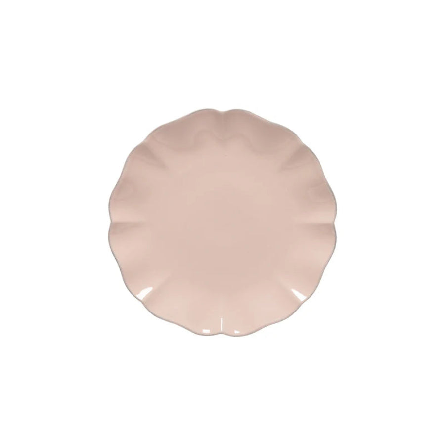 Round beige cushion on a white background