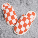 Orange Checkered Slippers