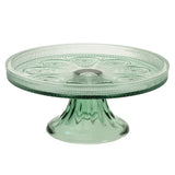 8.25'' Sage Codi Glass Cake Stand