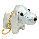 silver dog keychain