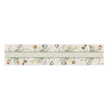 Decorative border strip with Christmas ornaments on a white background