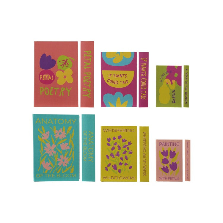 Collection of colorful book covers with various titles on a white background