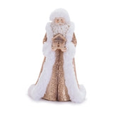 Decorative figure of a bearded man in a long coat with a hat on a white background