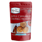Red package of Apple Cinnamon Crumble Muffins from Mori's Place on a white background