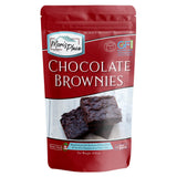 Packaging of Mom's Place Chocolate Brownies on a white background