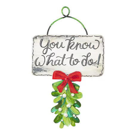 Mistletoe Metal sign