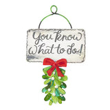 Mistletoe Metal sign
