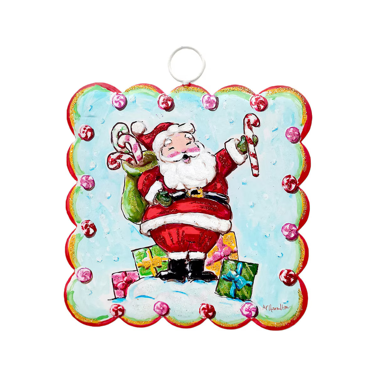 santa metal artwork 