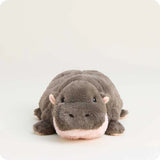 Plush hippo toy on a light gray background