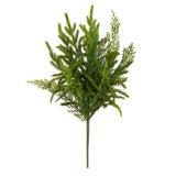 Artificial green plant on a white background