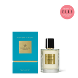 Glasshouse Midnight in Milan perfume bottle and packaging on a white background