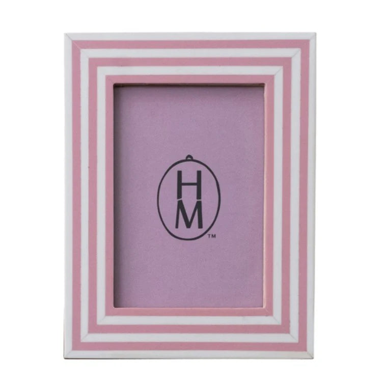 pink striped frame