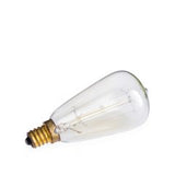 Clear light bulb on a white background