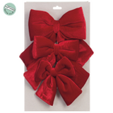Two red bows on a white background