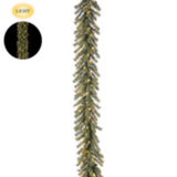 Decorative garland with pinecones and berries on a white background