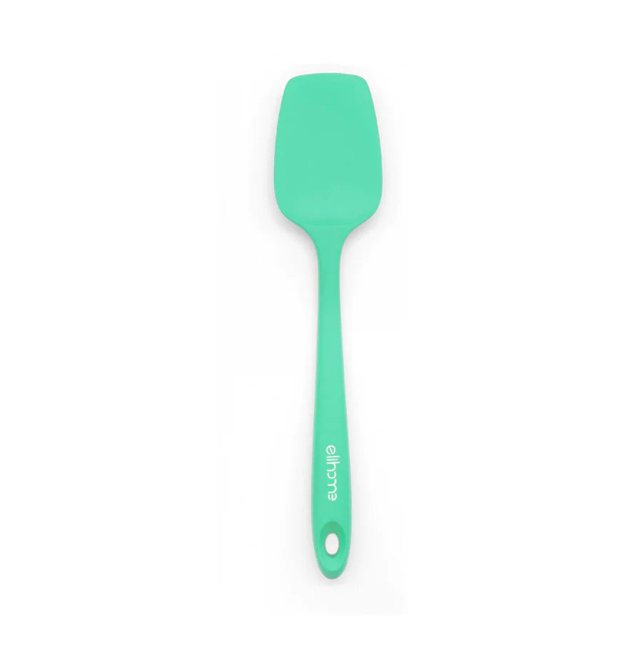 Green spatula with 'ellina' branding on a white background