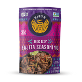 Siete Beef Fajita Seasoning package on a white background